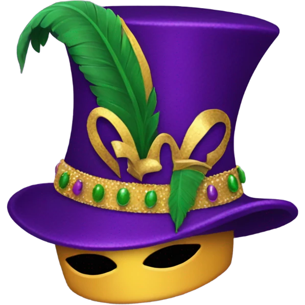 Mardi Gras hat emoji
