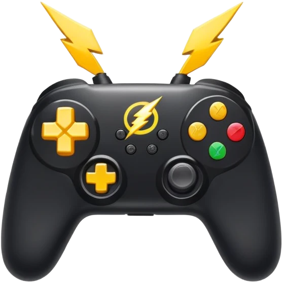 gaming controller with lightning bolts server logo emoji