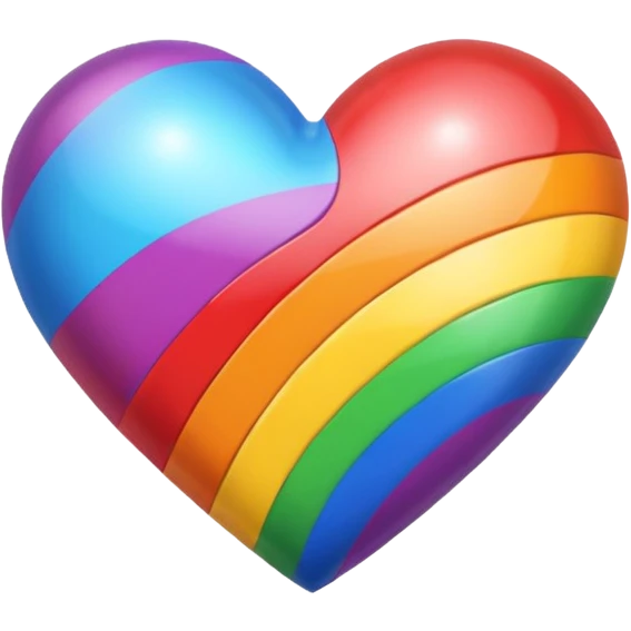 A rainbow heart emoji