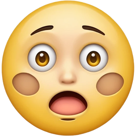 Can you make a shocked face that kinda looks disgusted  make it one of the yellow ones that are circular emoji