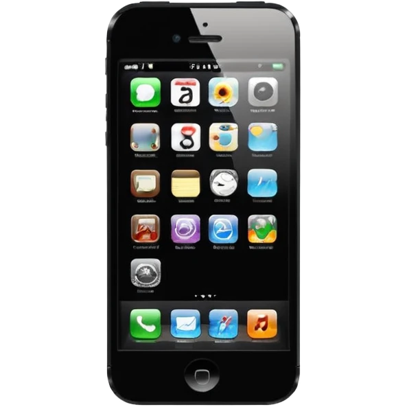 black iphone 5 emoji