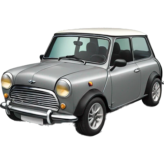 Grey retro Mini Cooper 1600 CS emoji