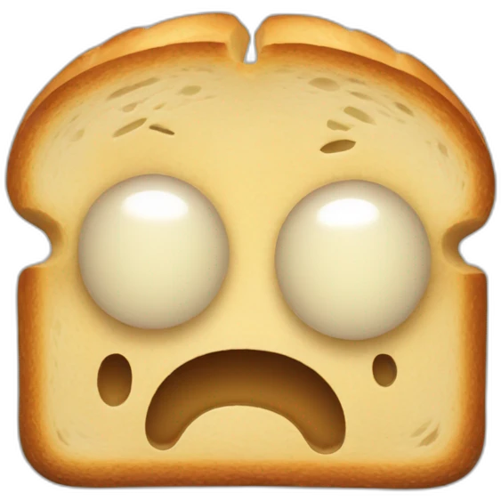 dead bread with crossed eyes emoji