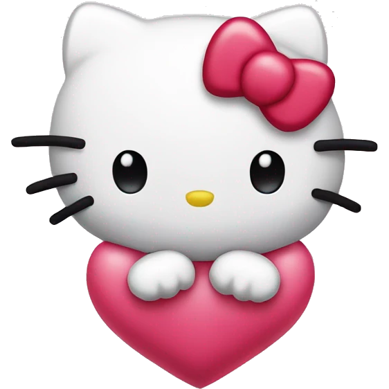 hello kitty heart emoji