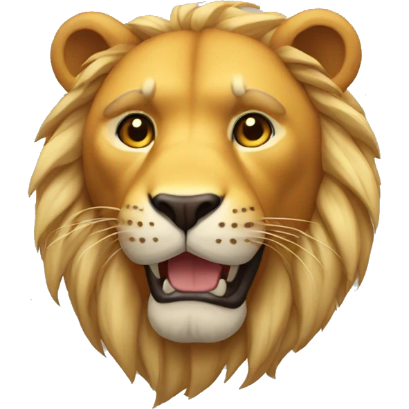 Emoji de león animado emoji