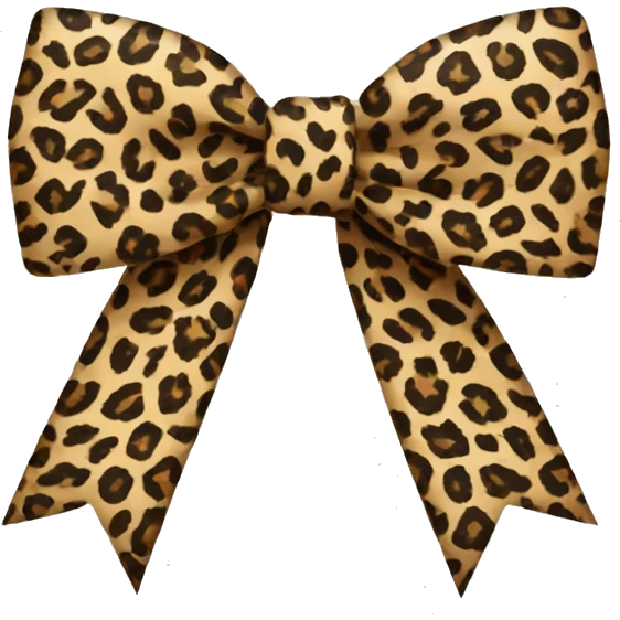 Leopard print bow emoji