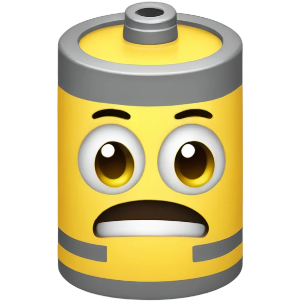 Yellow Sad battery  emoji
