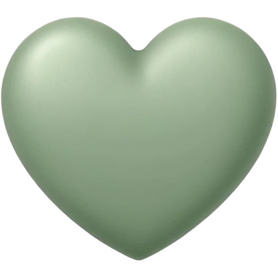 sage green heart  emoji