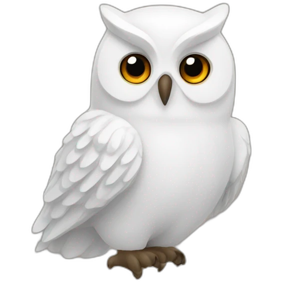 White owl brown stripes amber eyes emoji
