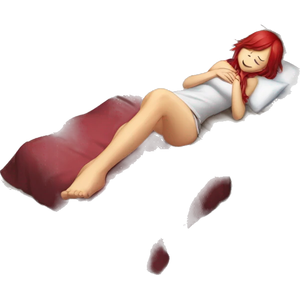 full body sleeping on floor Rias Gremory  emoji