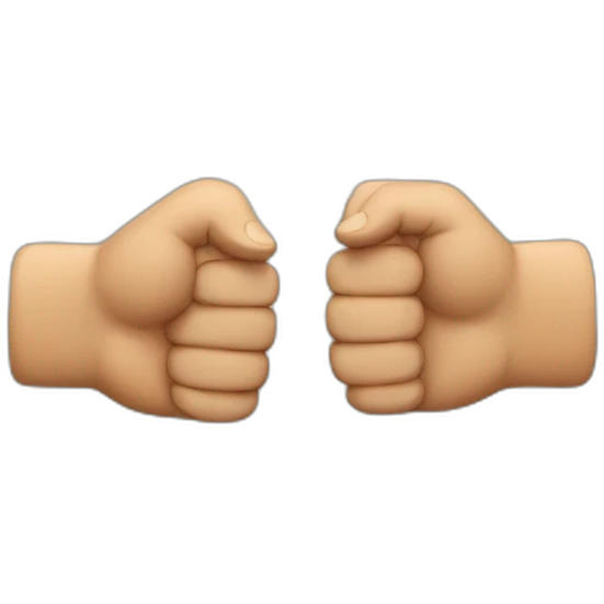 Fistbump done by two friends emoji