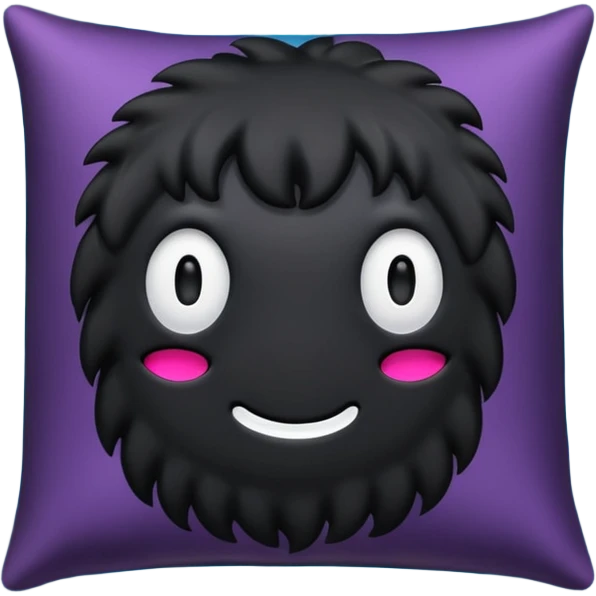 a black  pillow with dark aura coming out of it  without face  emoji