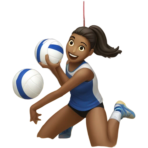 Volleyball girl doing a dig  emoji