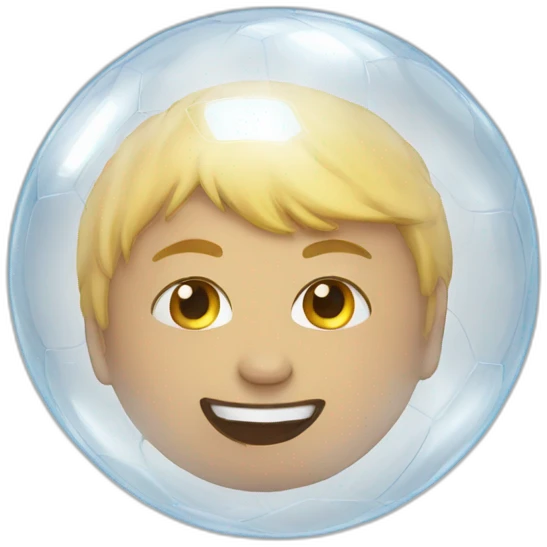 A person in a bubble soccer ball emoji