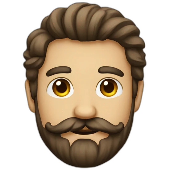 Artista con barba y bigote emoji