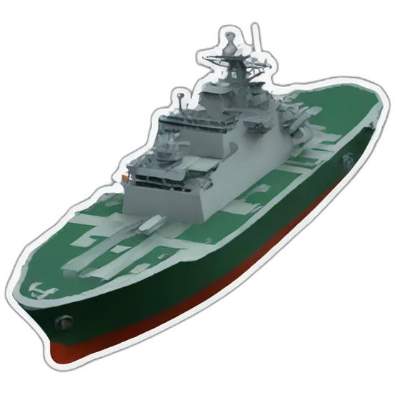 Military ship emoji