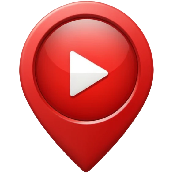 YouTube verified badge emoji, white checkmark inside a red play button, simple and bold, no text emoji