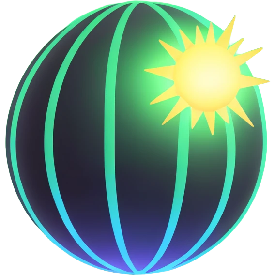 realistic sun without face, just a glowing orb with rays emoji