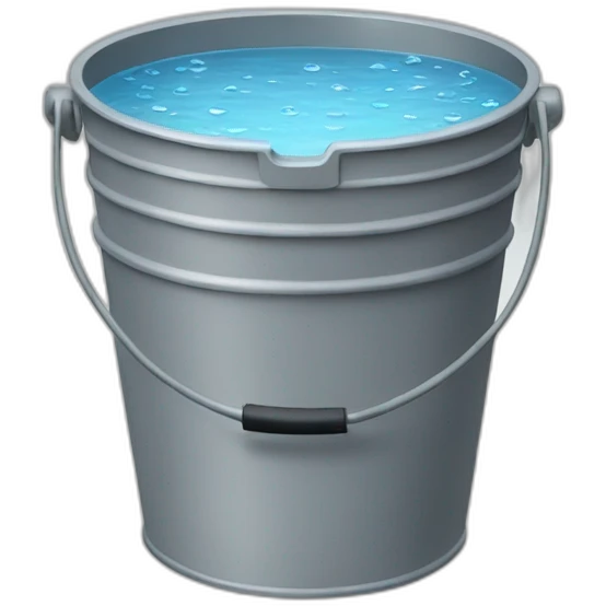 bucket with full of water emoji