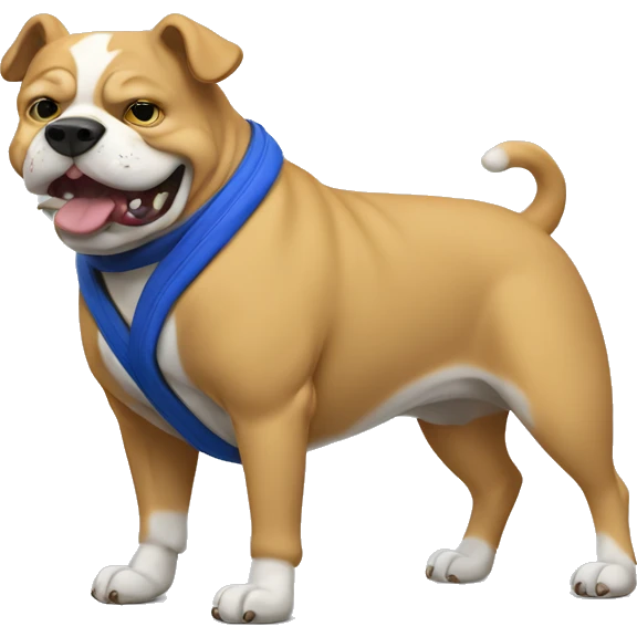 Xl bully dog doing jiu jitsu emoji
