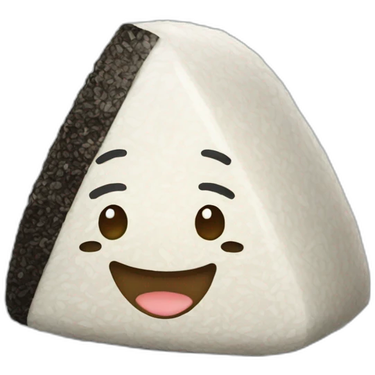 onigiri with a smile emoji