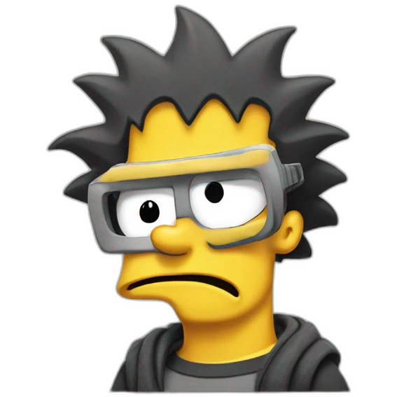 Bart Simpson frustrated emoji