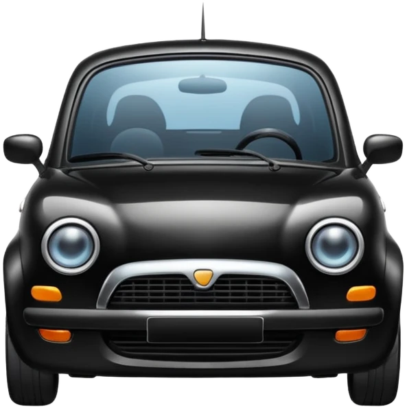 black small car front emoji