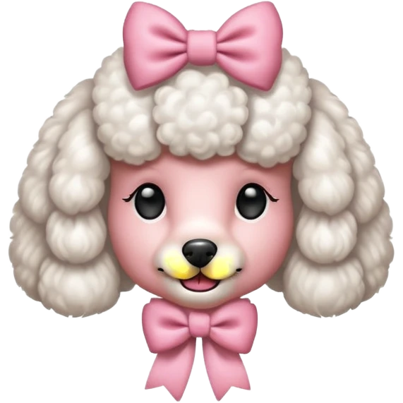 Poodle de laço emoji