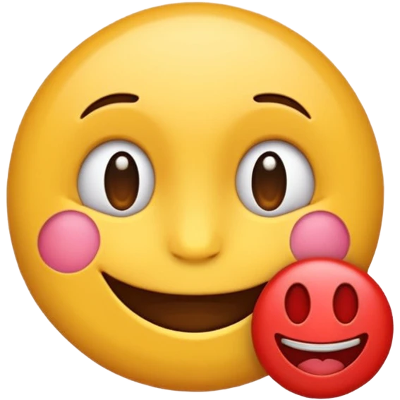 Emoji  rond  qui rougis  parce qu’il est timide. Pas de sourire  emoji