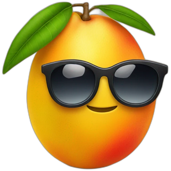Mango with sunglasses emoji