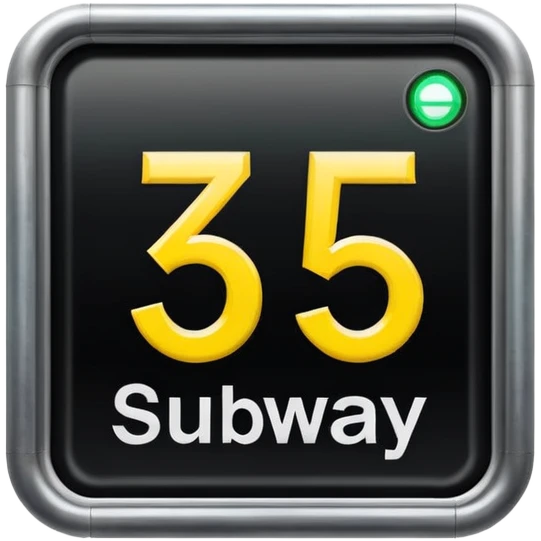 Platform NO.5 board , Subway Sign. emoji