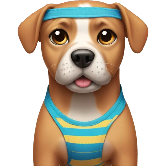 Dog wearing a swimsuit emoji
