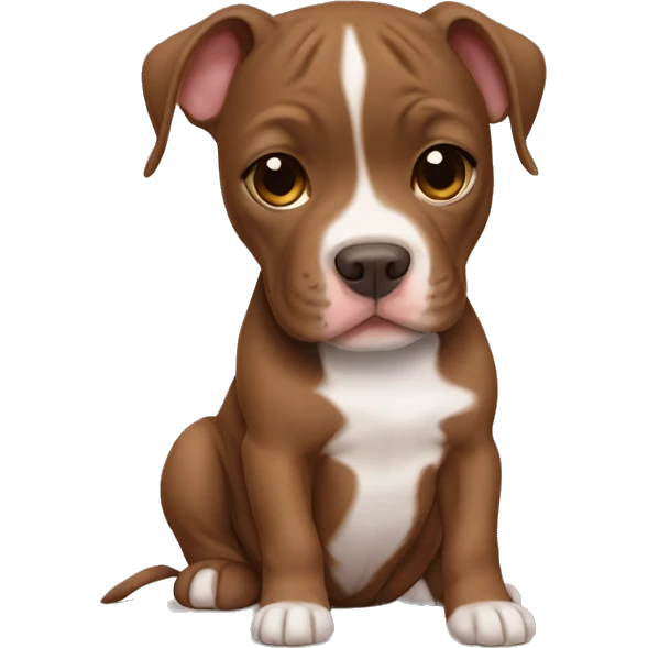 Brown pitbull Puppy emoji