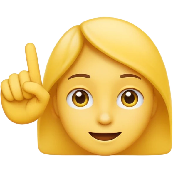 Educational emoji showing attention and importance, friendly face, raised finger, warning but kind expression, flat emoji style, simple design, bright colors
no text, no letters emoji