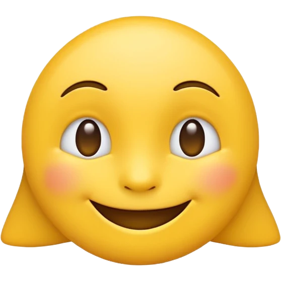 happy emoji smirking in iOS style emoji