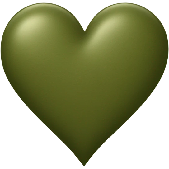 Olive green heart  emoji