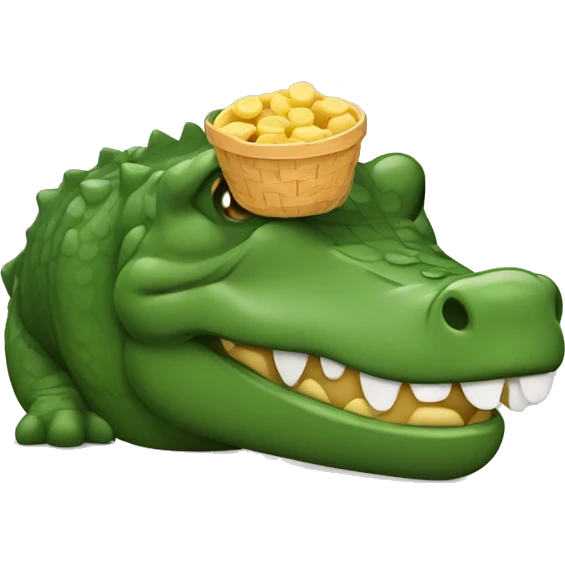 Krokodil med tofflor på emoji