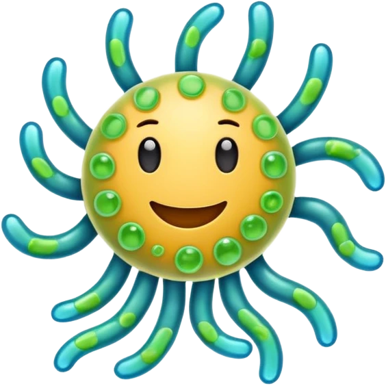 Happy bacteria emoji
