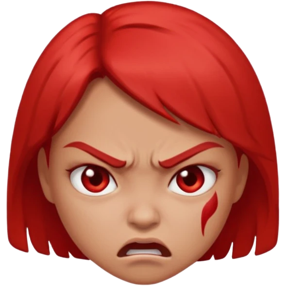 redtsion angry girl ragebait red face emoji