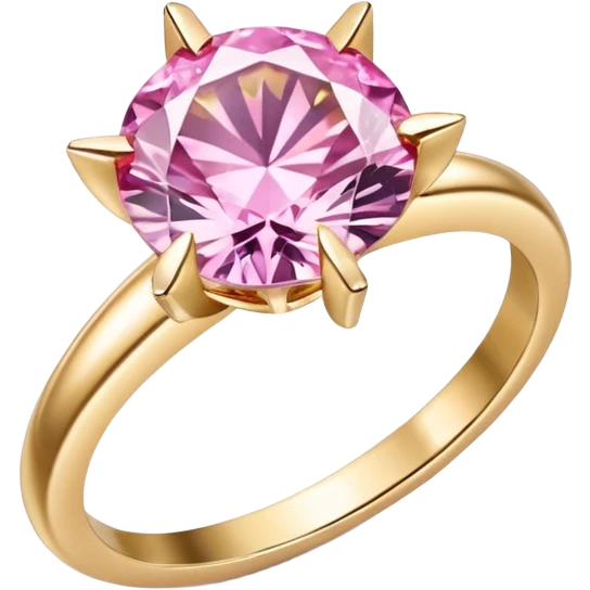 Isolated, 2D rendering, 8k quailty, 8000x8000px, clean, thin, smooth lines, sparkly, hyperrealism The Pink Star — $71.2 million diamond, gold ring emoji