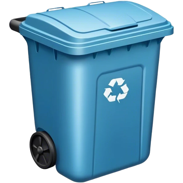 Plastic garbage can emoji