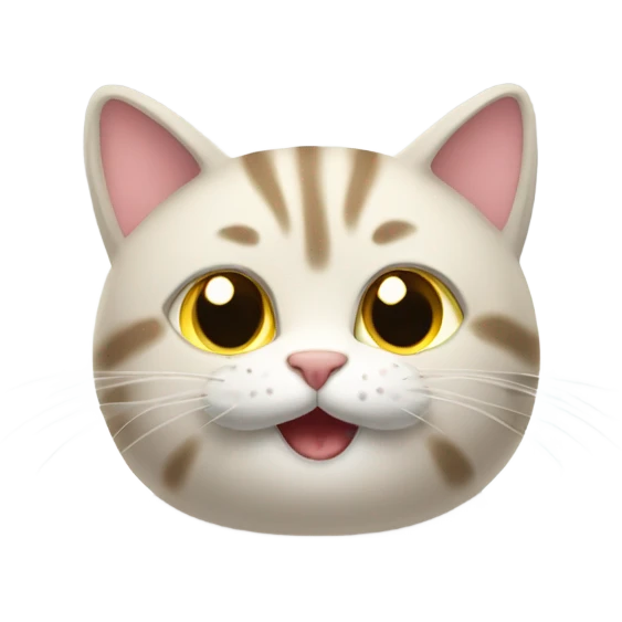Cat with a word bubble saying meow  emoji