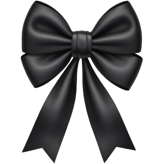 Black bow emoji
