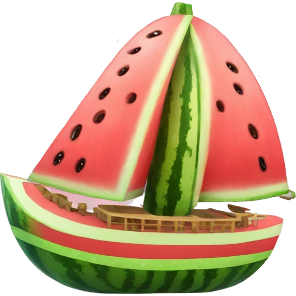 Watermelon ship emoji