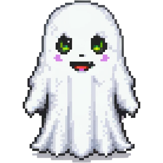 cartoon ghost emoji, retro, no background emoji