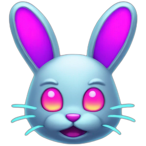 neon bunny evil emoji