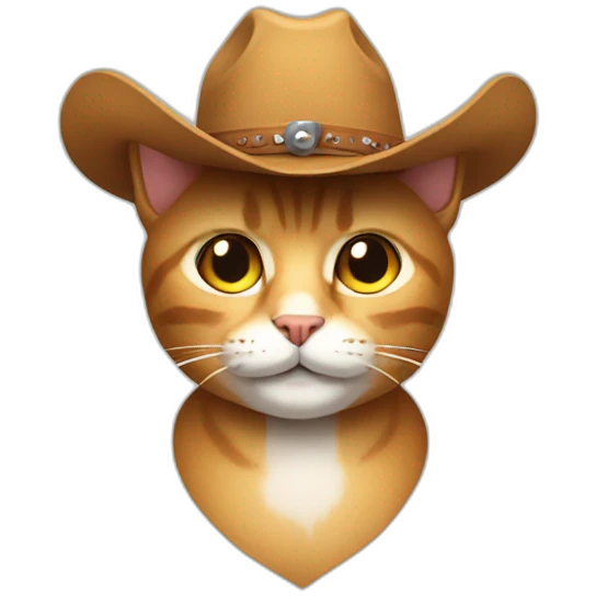 Cat with cowboy hat emoji