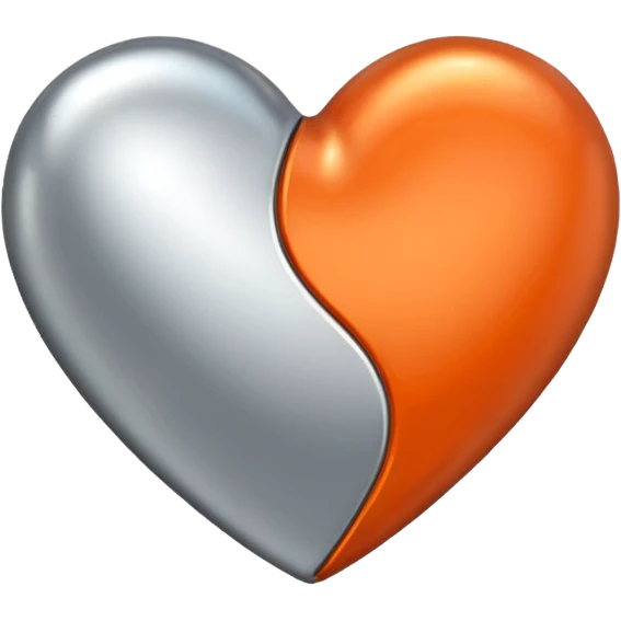 chrome orange heart emoji