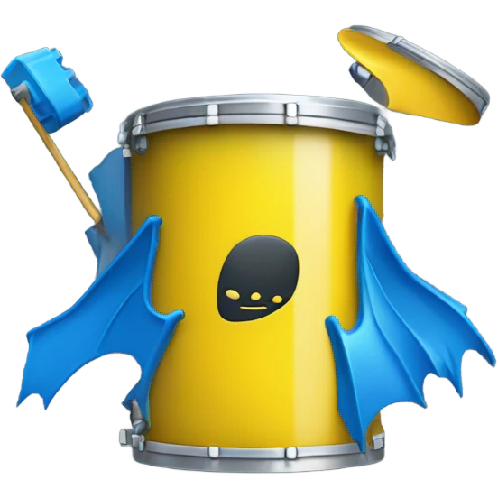 batería color amarillo con azul emoji