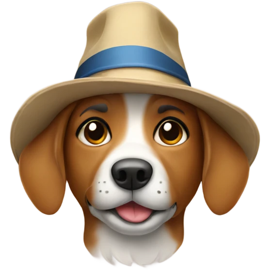 Dog with hat emoji